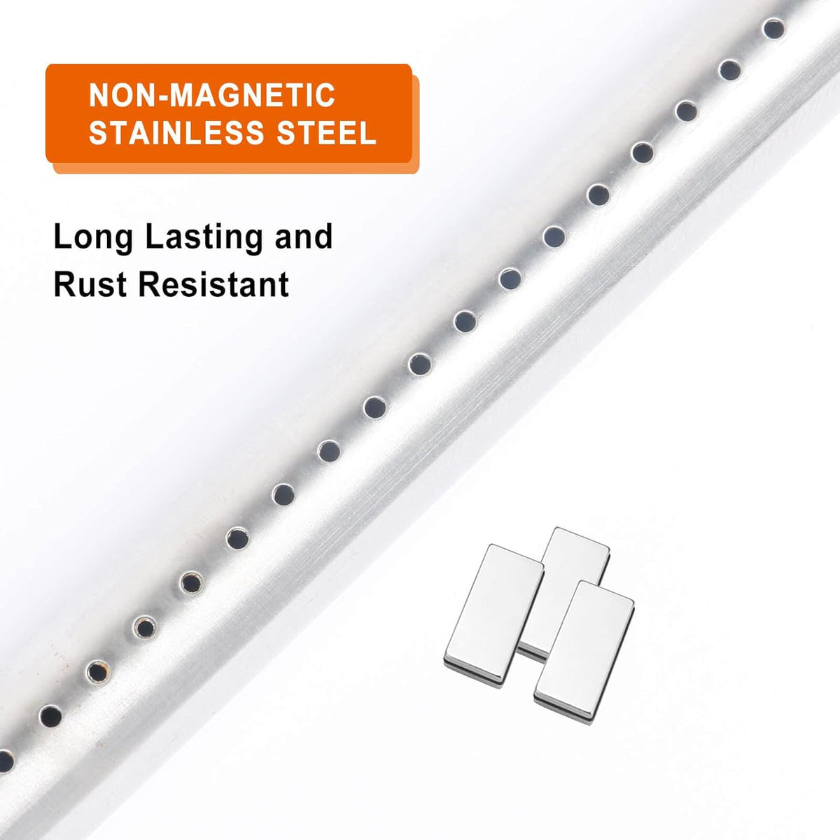 Stainless Steel Grill Burner with Porcelain-Enameled Heat Plate L463