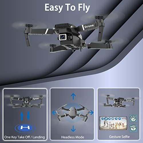 Foldable RC Quadcopter with Dual Camera, 1080P FPV, 3 Batteries I540735