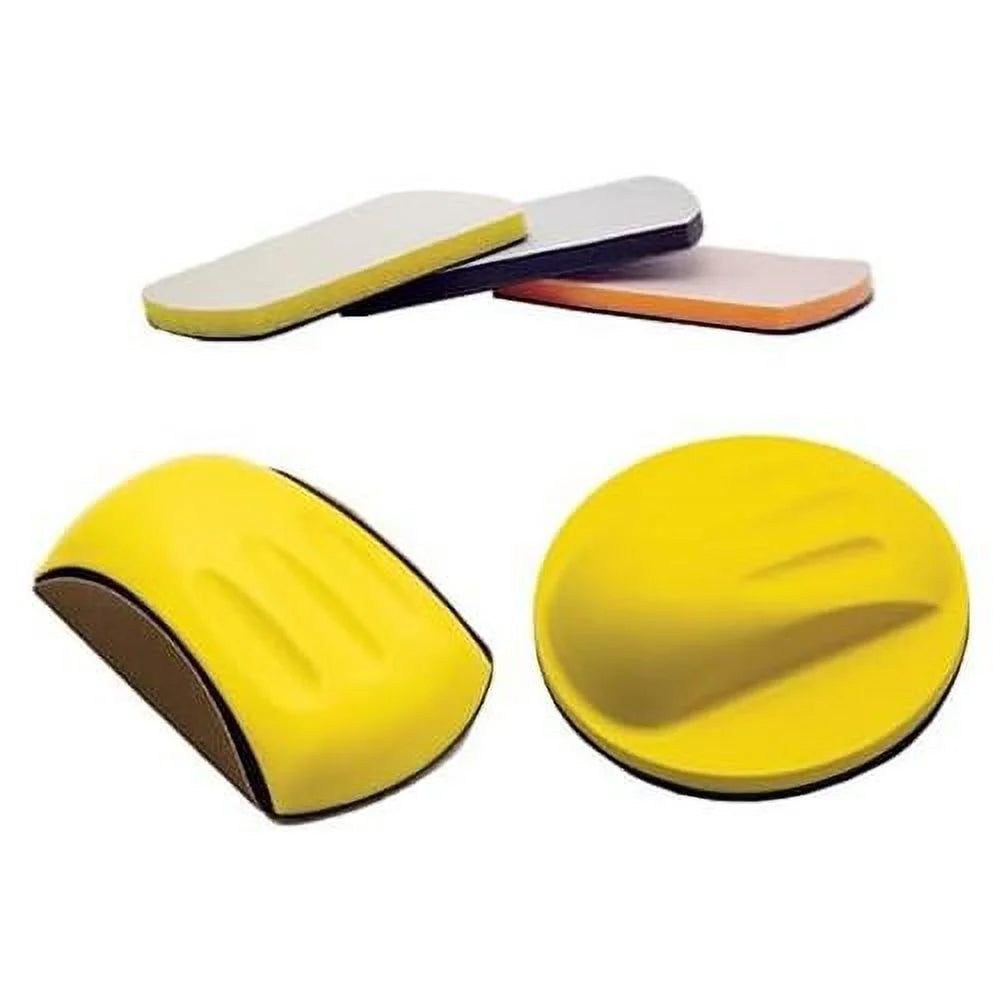 6 Inch Round & Mouse Hand Sanding Block Kit, 5 PCS R125