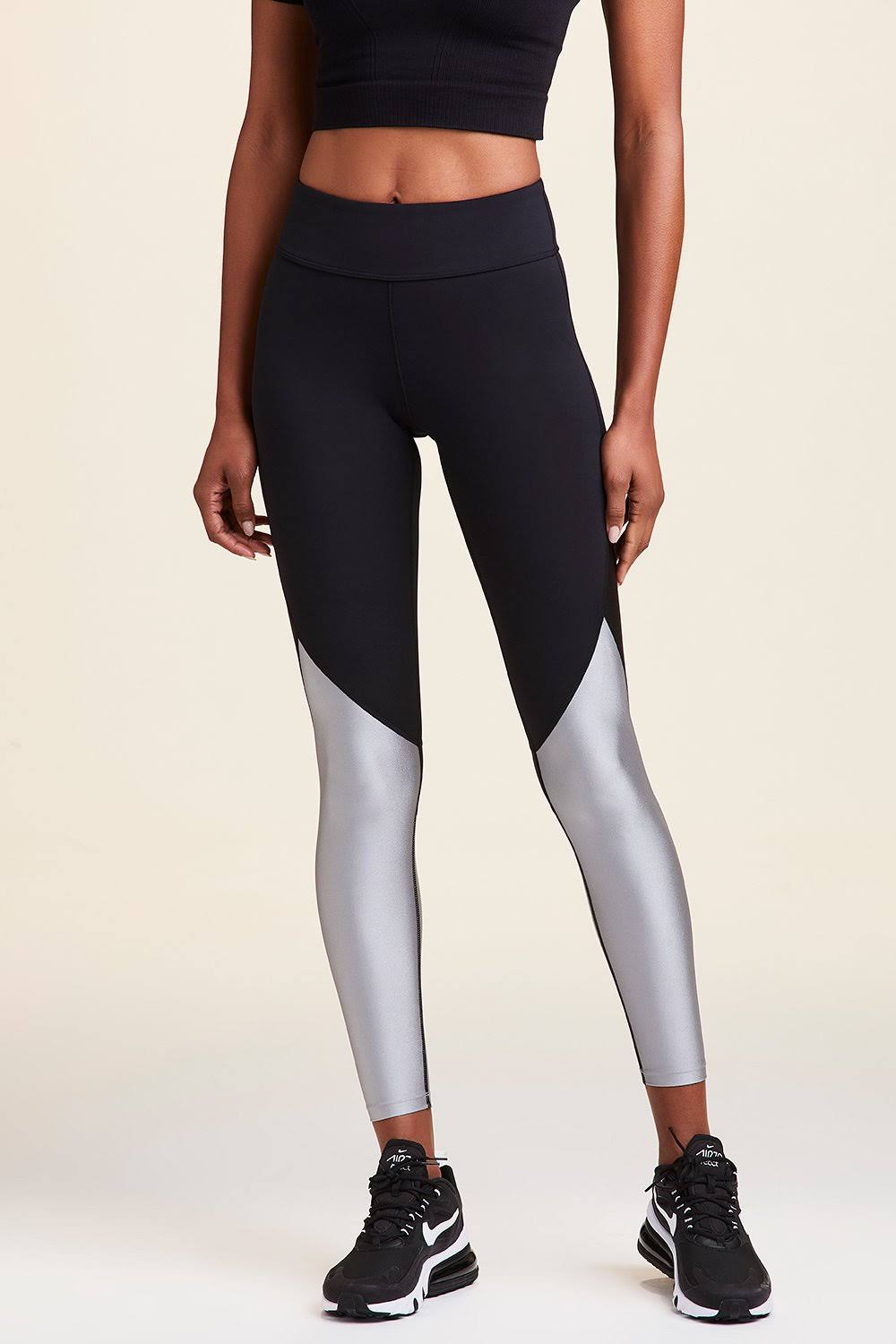 Black Silver Ankle Tight Y80083