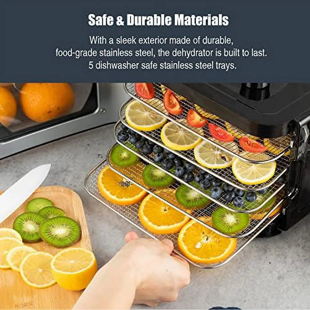 Electric Countertop Food Dehydrator with 4 Stainless Steel Trays C634