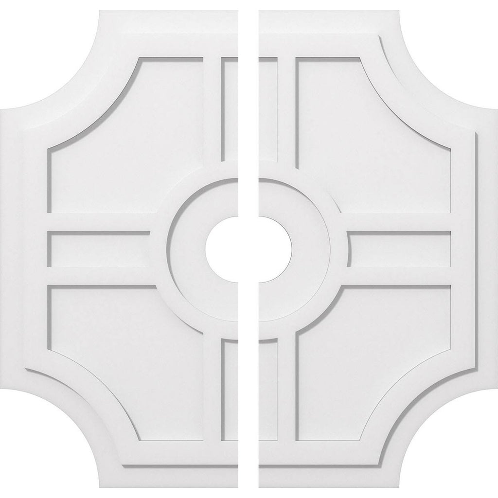 Contemporary PVC Ceiling Medallion (36x22OD x 5x22ID x 12x22C - Two Piece) S7483
