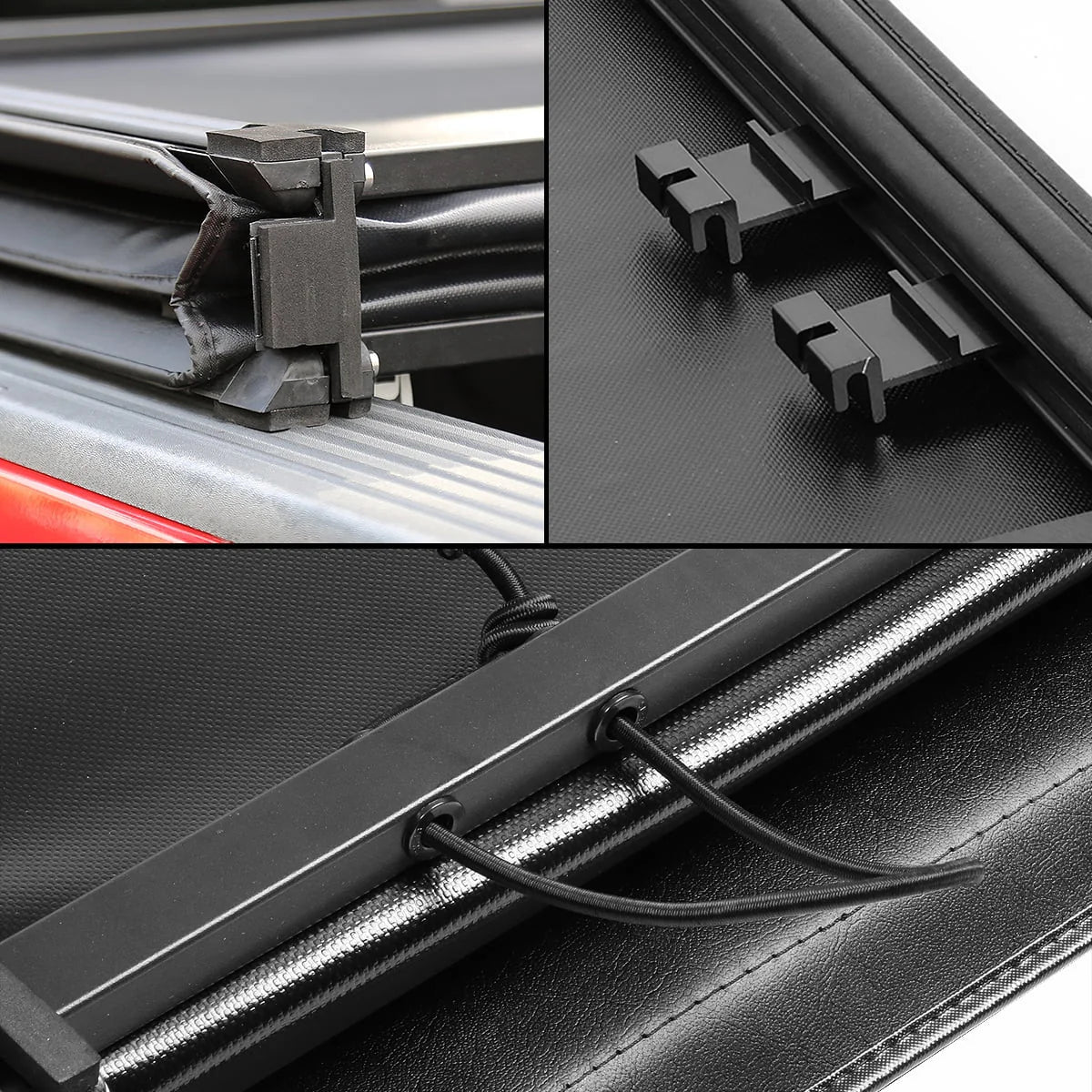 Adjustable Tri-Fold Soft Top Tonneau Cover K1701
