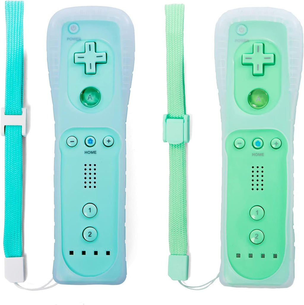 2 Pack Wii Wireless Controller with Silicone Case and Wrist Strap M3706