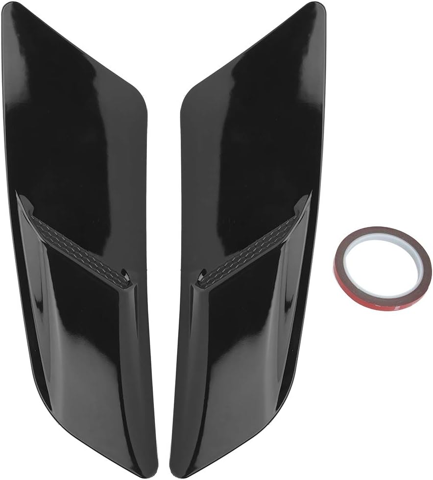 Glossy Black ABS Car Hood Air Outlet Decorative Bonnet Cover Trim T68759