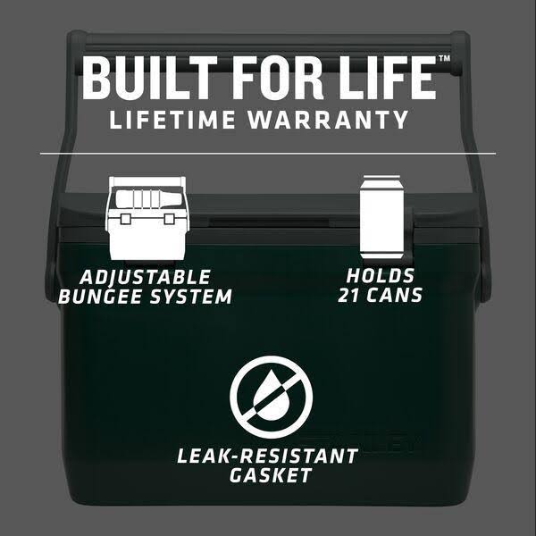 16 Quart Outdoor Cooler, Green Y661665