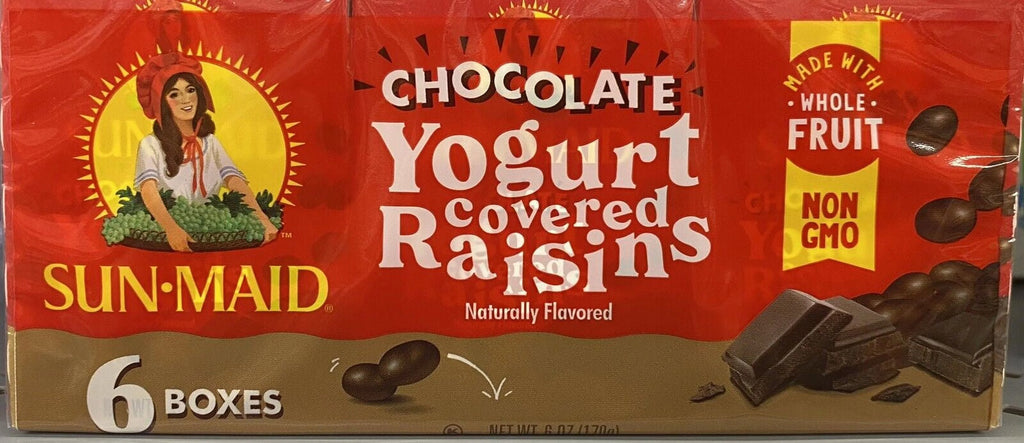 6 Pack Chocolate Yogurt Covered Raisins E64798