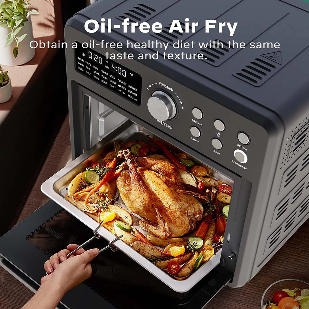 16 Quart 21-in-1 Air Fryer Toaster Oven Combo, 1600W, Black F62643