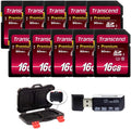 16GB SDHC Class10 UHS-I 400X SD Memory Card 10-Pack W8822