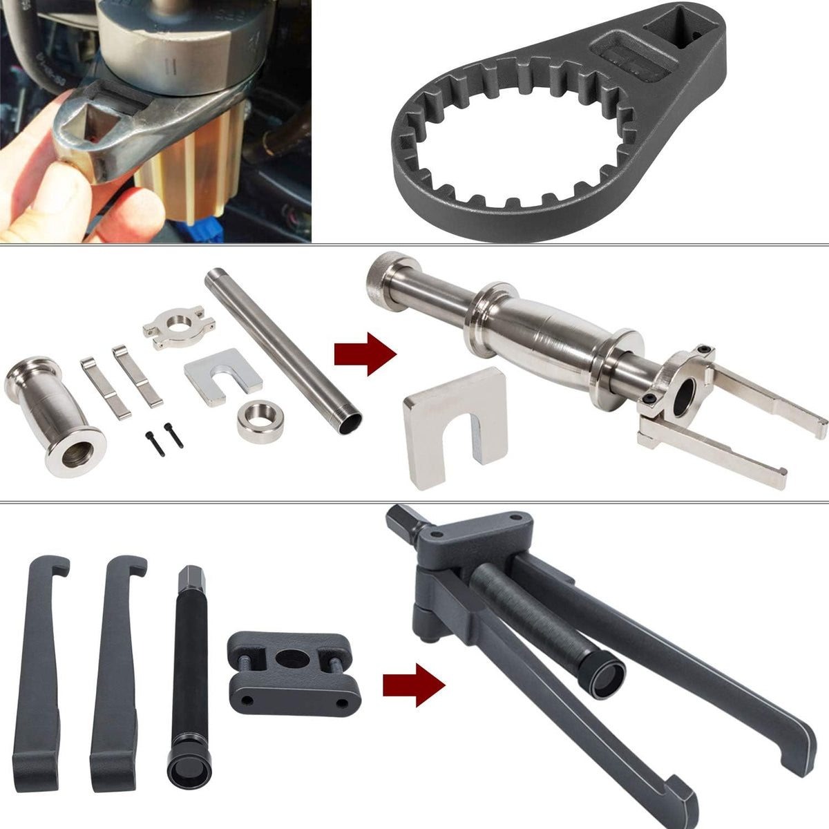 Bearing Carrier Puller with Fuel Water Separator Wrench B959491