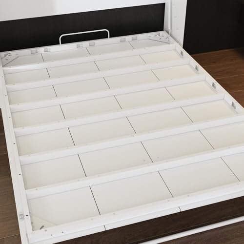 White Twin Murphy Bed with Drawer X6920