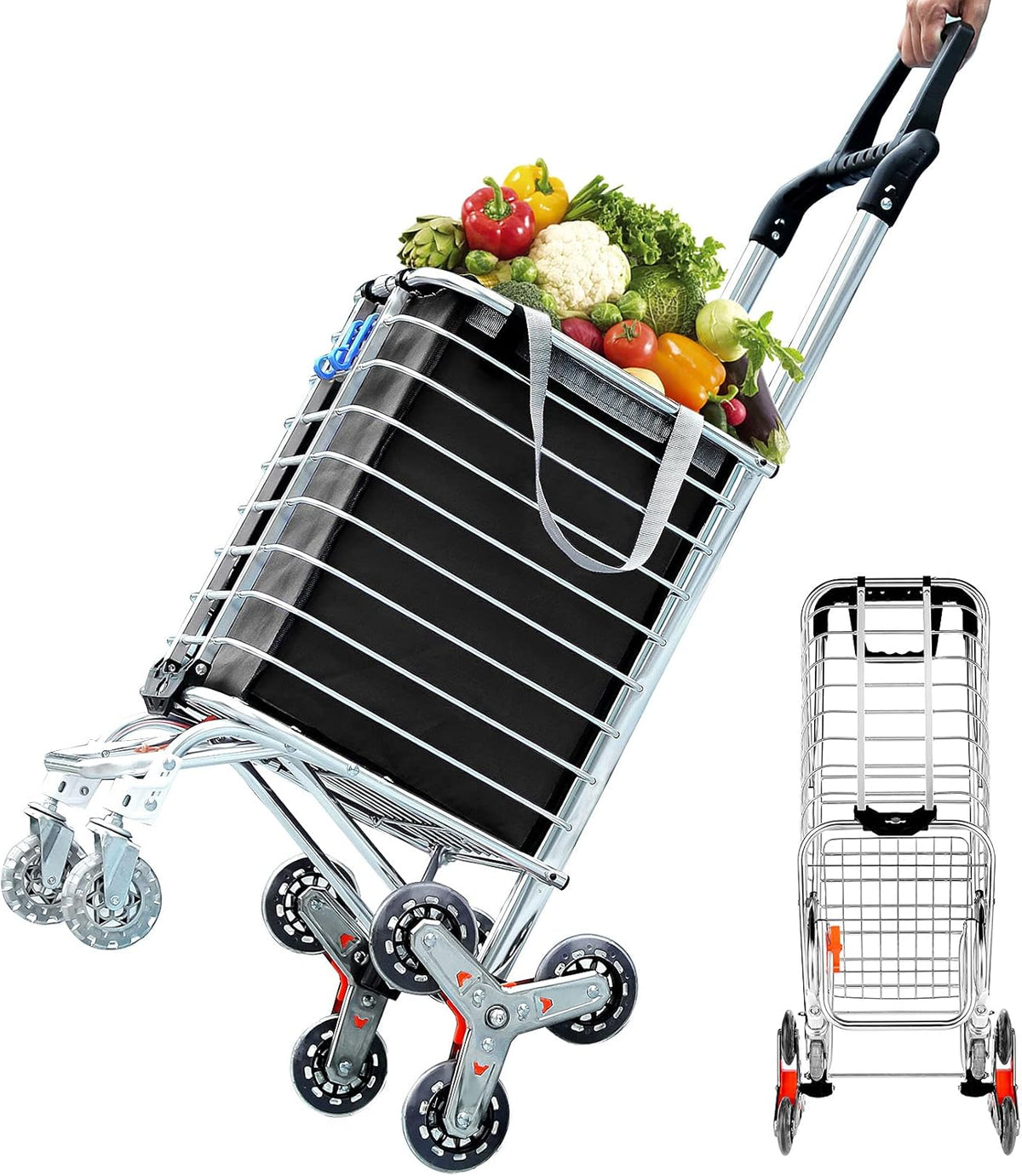Blue Heavy Duty Stair Climbing Shopping Cart I16428