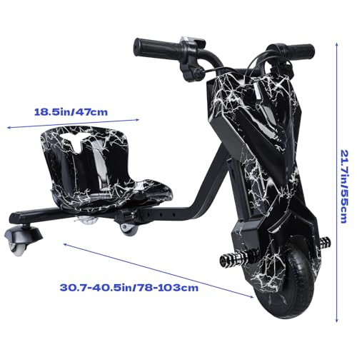 Electric Drift Trike with Adjustable Seat Big Wheel 3-Wheel Scooter A831
