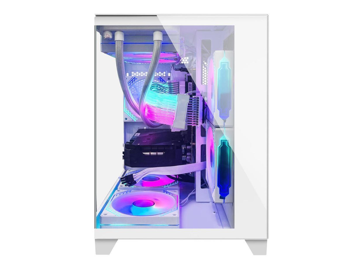 White Gaming Desktop PC with Liquid Cooler E3313
