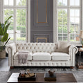 Beige Linen Chesterfield Sofa L23740
