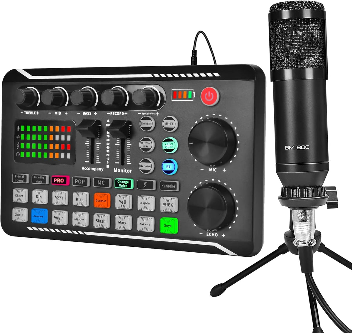 Audio Interface with DJ Mixer and Sound Card Microphone N149