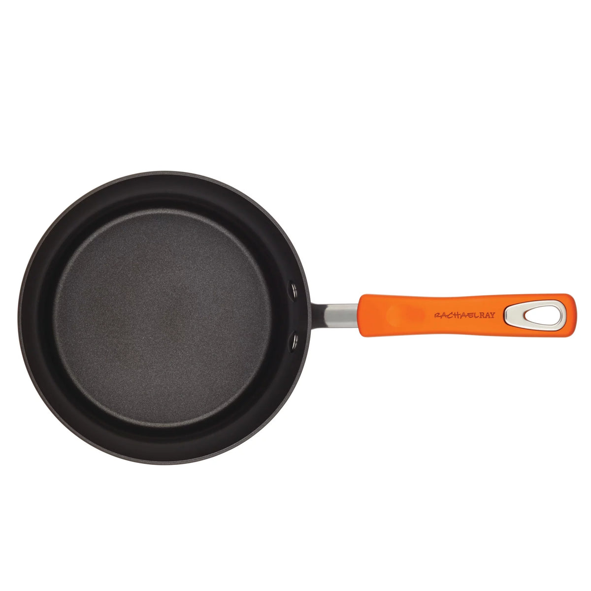 14 Piece Hard Anodized Nonstick Pots and Pans Set, Gray with Orange Handles J1242