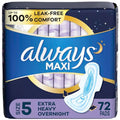 20 Count Heavy Overnight Maxi Pads with Wings W466