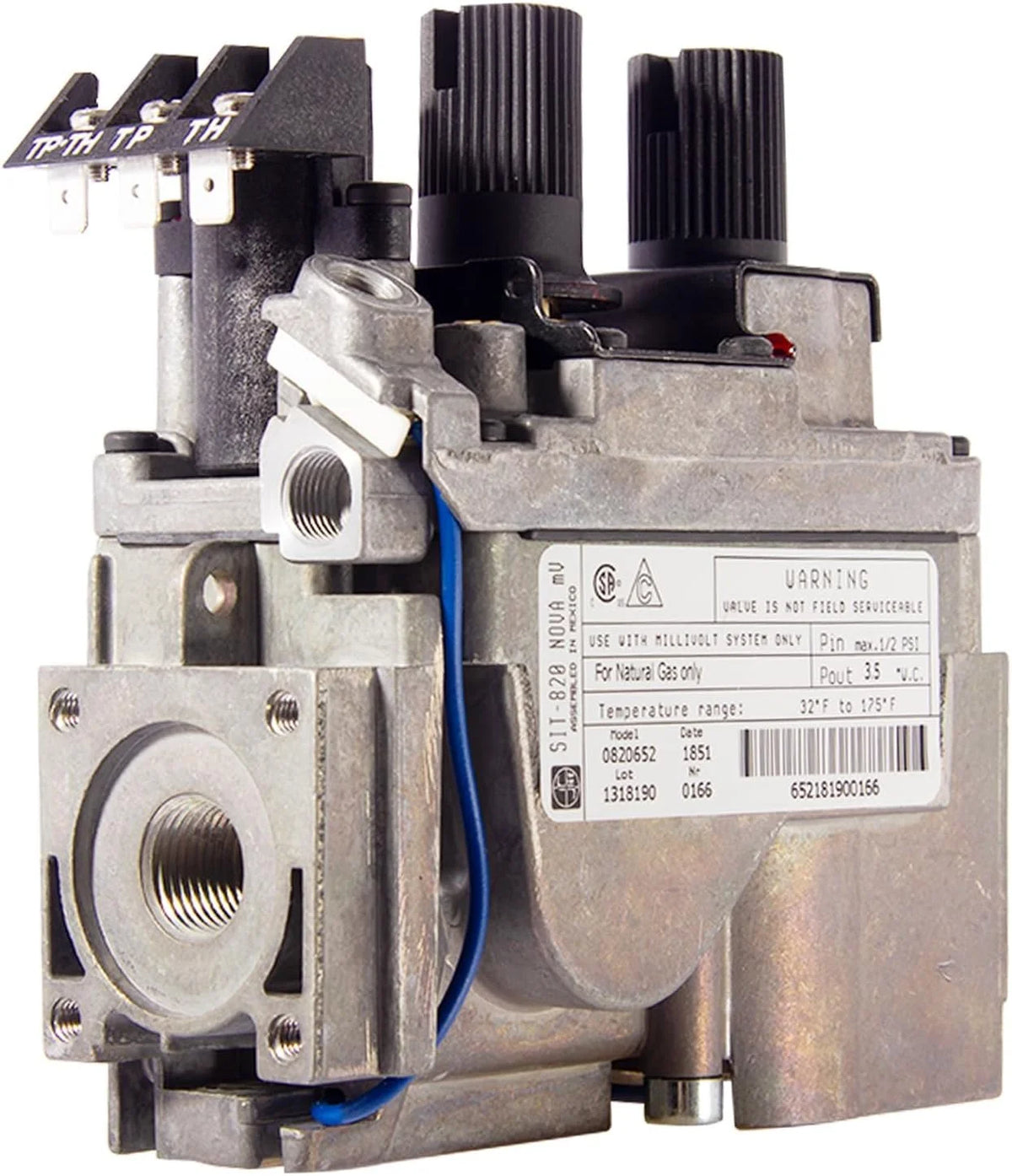 Natural Gas Millivolt Gas Valve for Fireplaces and Stoves A63081
