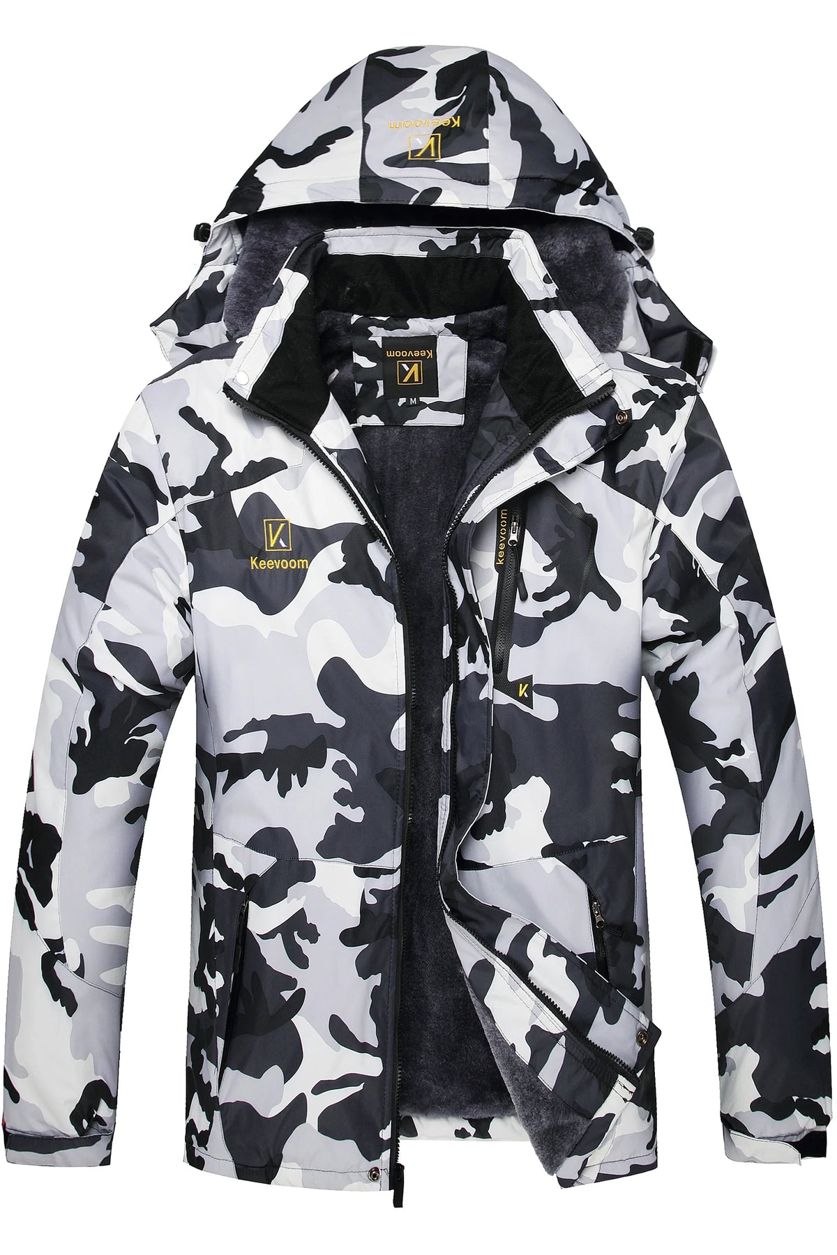 Men Waterproof Ski Jacket Winter Snow Coat Windproof Mountain Warm Coat with Hood V635