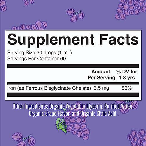 Liquid Iron Supplement for Children Ages 1-3, 2 Fl Oz Q828