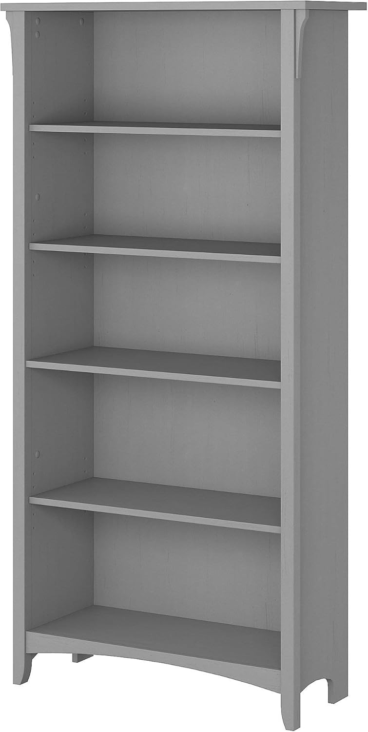 5 Shelf Bookcase in Vintage Black D142