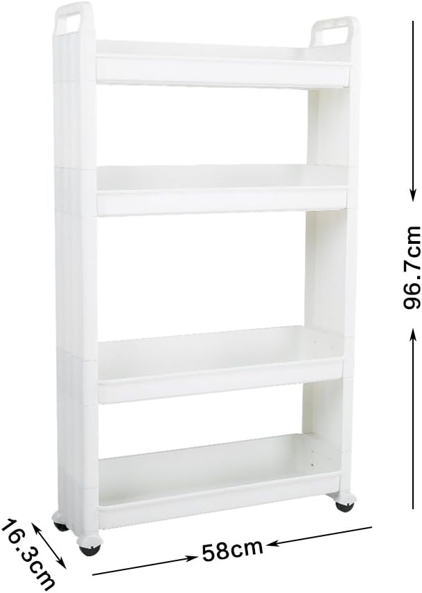 Rolling Slim Cart with Wheels (4-Tier) J794405