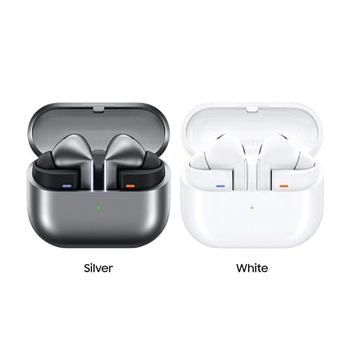 Silver Noise Cancelling Bluetooth Earbuds D4367