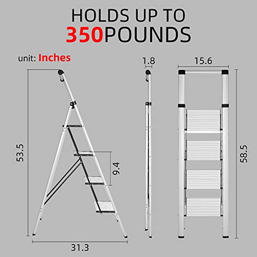 Gold Aluminum Folding Ladder Stool B310