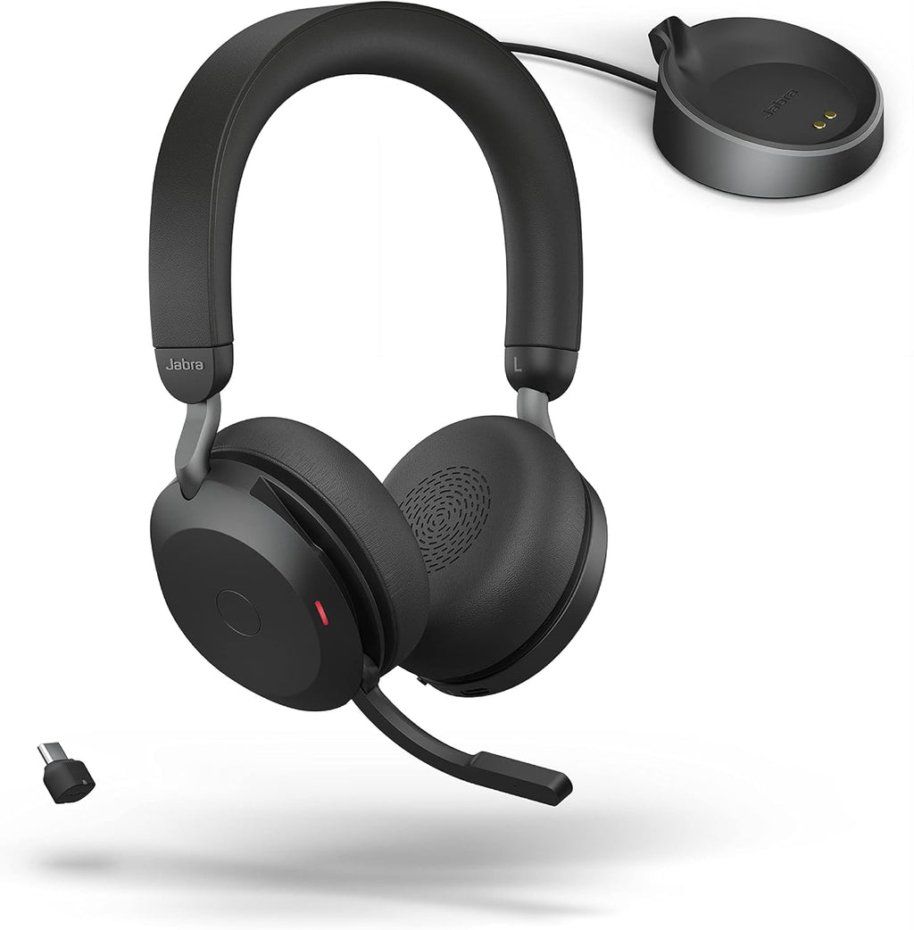 Black Wireless Headset with Active Noise Cancelling Q33566