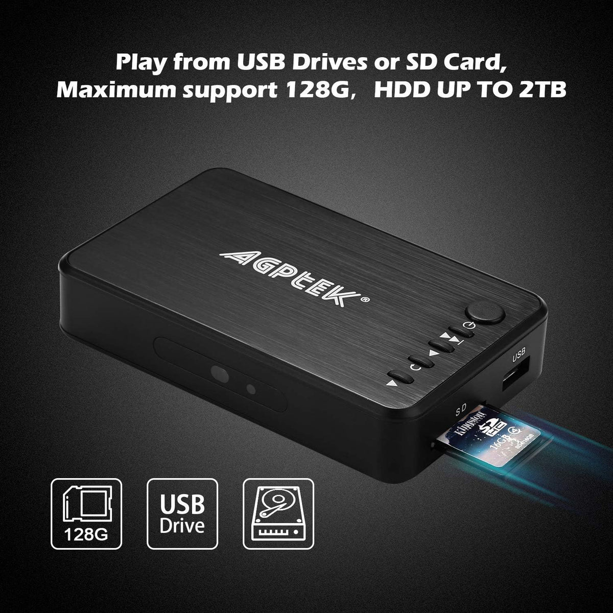1080P Media Player with HDMI Output and Remote Control X8915