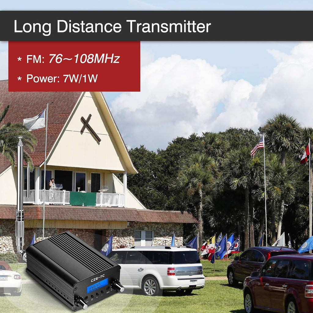 7W FM Transmitter with Mic M1859