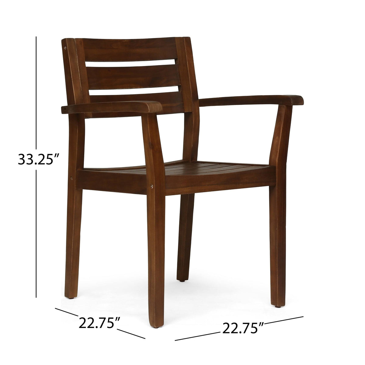 Acacia Wood Dining Chair Set of 2 R408287