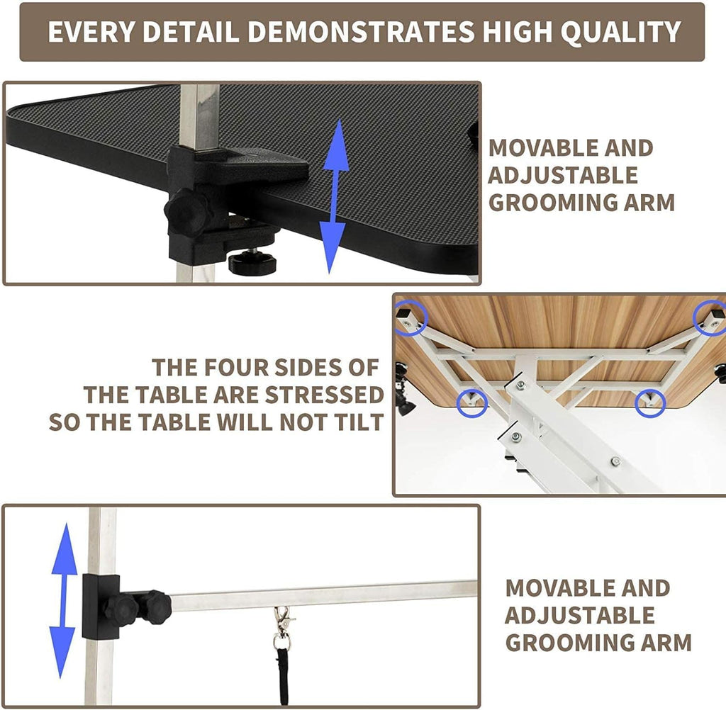 Hydraulic Dog Grooming Table, Heavy Duty, 43''/Black R56773