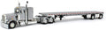 1/64 Silver Peterbilt 359 36" Flattop Sleeper with 53' Wilson Roadbrute Flatbed Trailer F4537