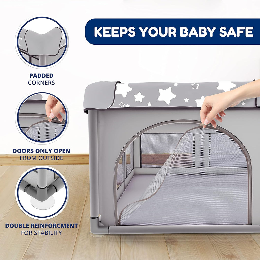 X-Large Foldable Portable Baby Playpen with Carry-Case K680792
