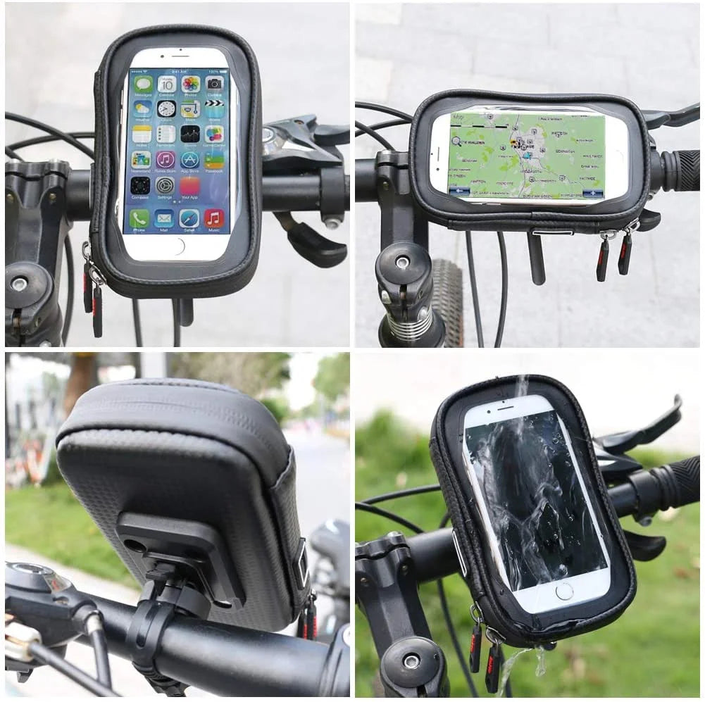 Bike Phone Mount Handlebar Bag Anti-shake Waterproof with 360° Rotation M8954