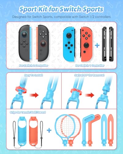 Switch 2 Sports Accessories Bundle with Organizer Station R2617