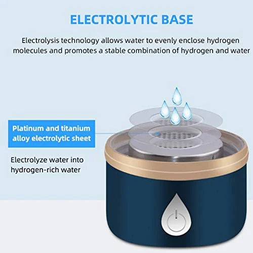 Blue Portable Hydrogen Water Bottle 380ml S4773