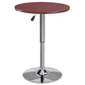 Adjustable Chrome Base Round Swivel Bar Table G347