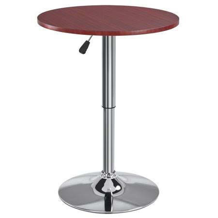 Adjustable Chrome Base Round Swivel Bar Table G347