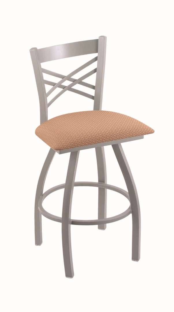 Anodized Nickel Swivel Stool G3244
