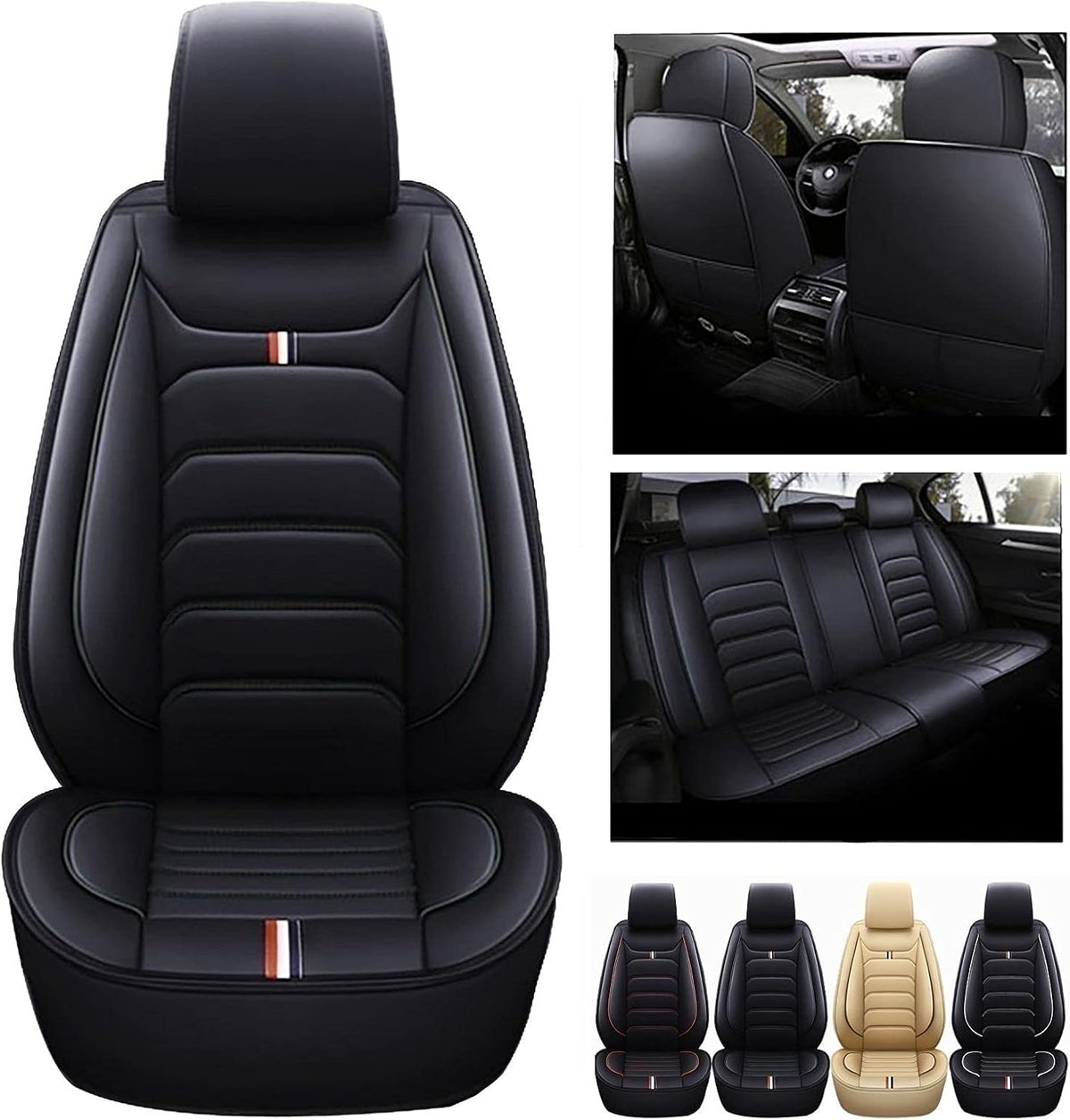 Waterproof PU Leather 5-seat Car Seat Covers Y364