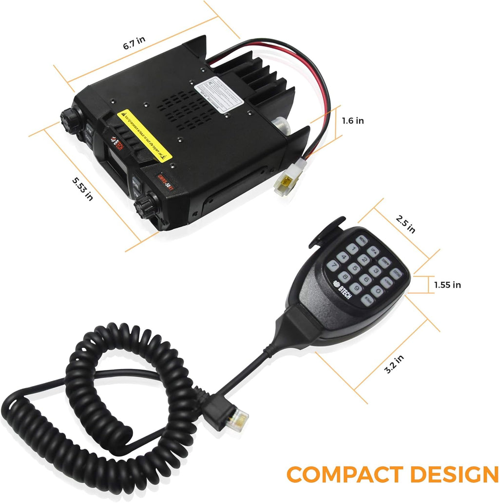 50 Watt GMRS Two-Way Radio with Dual Band Scanning Receiver T802236