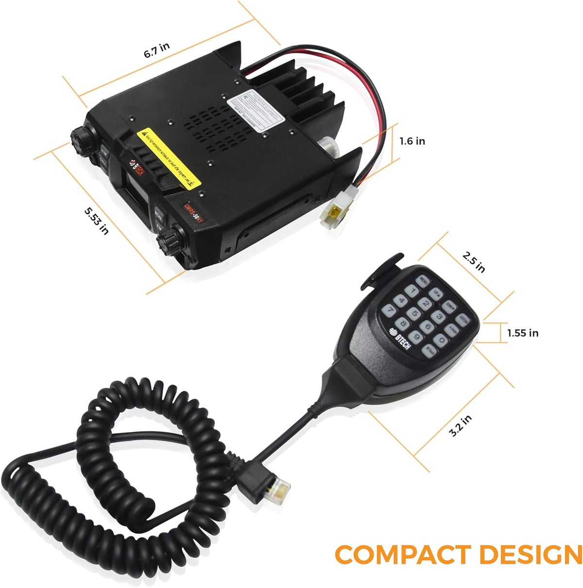 50 Watt GMRS Two-Way Radio with Dual Band Scanning Receiver T802236