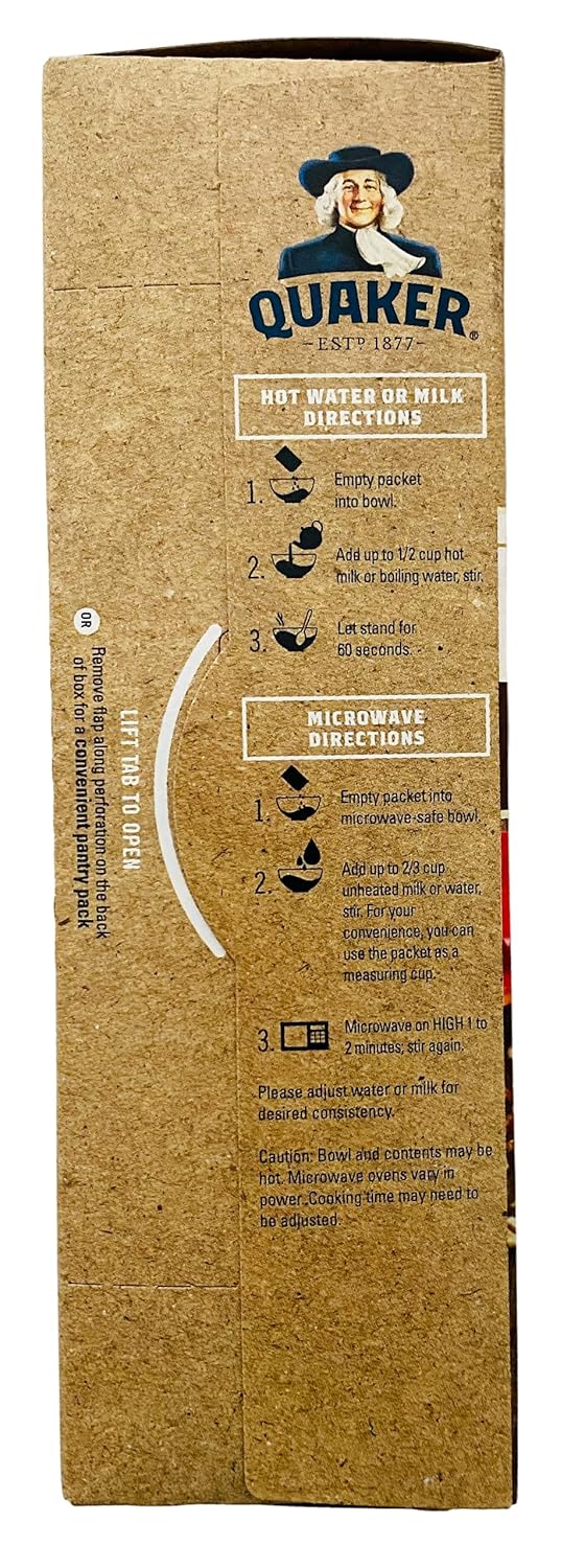 Gluten Free Instant Oatmeal, Maple and Brown Sugar, Two 12.1 oz Boxes, 16 packets U99750