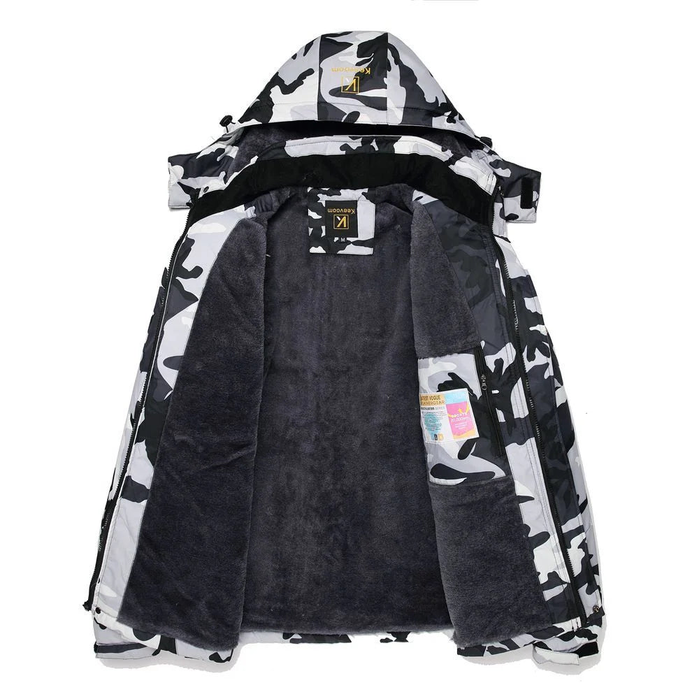 Men Waterproof Ski Jacket Winter Snow Coat Windproof Mountain Warm Coat with Hood V635