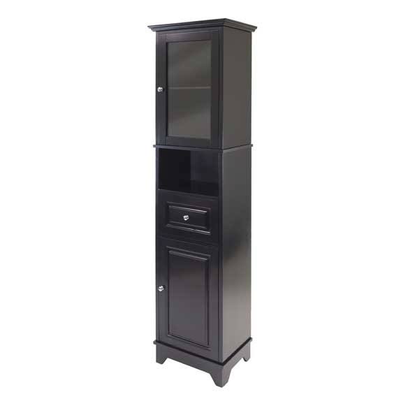 Tall Cabinet with Glass Door and Drawer O1865