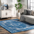 Dark Blue Vintage Runner Rug A975608