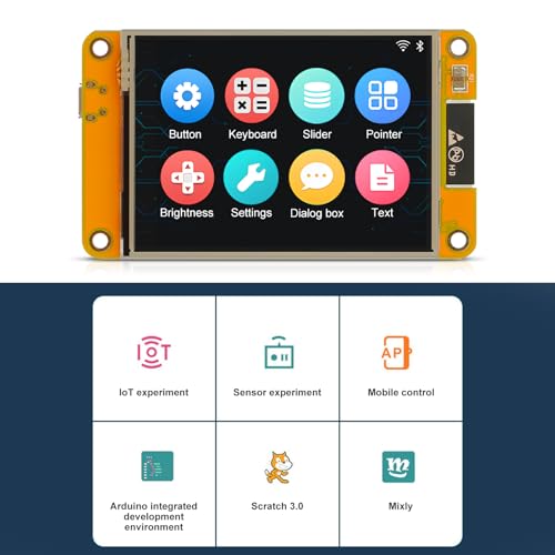 2 Pack 2.8" ESP32 Development Board WiFi Bluetooth Dual-core 240x320 Smart LCD Display TFT Module Touch Screen D258851